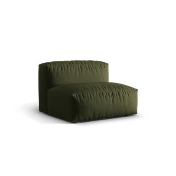 Modul pentru canapea, 1 loc, Martina-169, Micadoni Home, 92x106x75 cm, tesatura structurata catifelata, verde