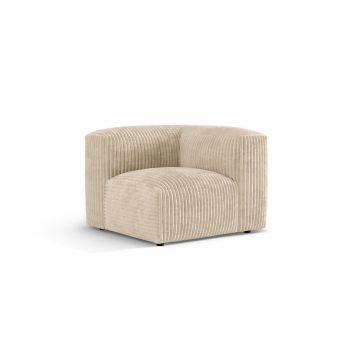 Modul pentru canapea, 1 loc, Martina-212, Micadoni Home, 100x100x75 cm, velur, bej deschis