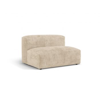 Modul pentru canapea, 1 loc, Martina-212, Micadoni Home, 132x106x75 cm, velur, bej deschis
