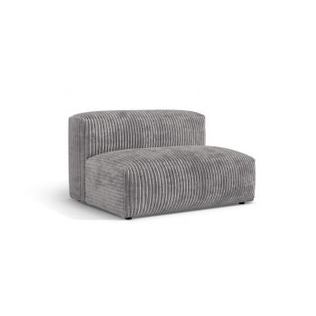 Modul pentru canapea, 1 loc, Martina-212, Micadoni Home, 132x106x75 cm, velur, gri deschis