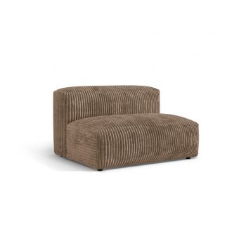 Modul pentru canapea, 1 loc, Martina-212, Micadoni Home, 132x106x75 cm, velur, maro ghinda