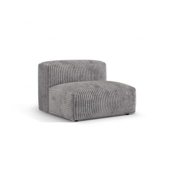 Modul pentru canapea, 1 loc, Martina-212, Micadoni Home, 92x106x75 cm, velur, gri deschis