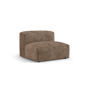 Modul pentru canapea, 1 loc, Martina-212, Micadoni Home, 92x106x75 cm, velur, maro ghinda