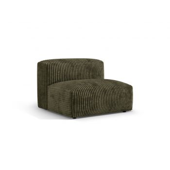 Modul pentru canapea, 1 loc, Martina-212, Micadoni Home, 92x106x75 cm, velur, verde muschi