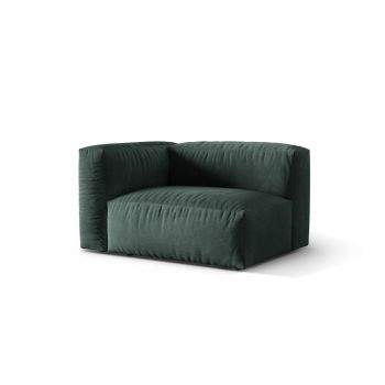 Modul stanga pentru canapea, 1 loc, Martina-120, Micadoni Home, 121x106x75 cm, catifea, petrol