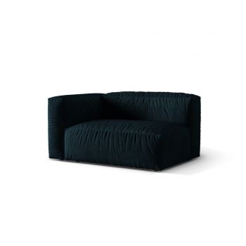 Modul stanga pentru canapea, 1 loc, Martina-120, Micadoni Home, 160x106x75 cm, catifea, petrol inchis