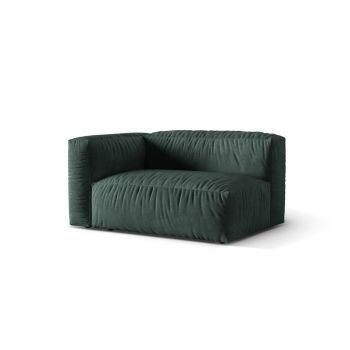 Modul stanga pentru canapea, 1 loc, Martina-120, Micadoni Home, 160x106x75 cm, catifea, petrol