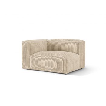 Modul stanga pentru canapea, 1 loc, Martina-212, Micadoni Home, 121x106x75 cm, velur, bej deschis