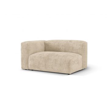 Modul stanga pentru canapea, 1 loc, Martina-212, Micadoni Home, 160x106x75 cm, velur, bej deschis