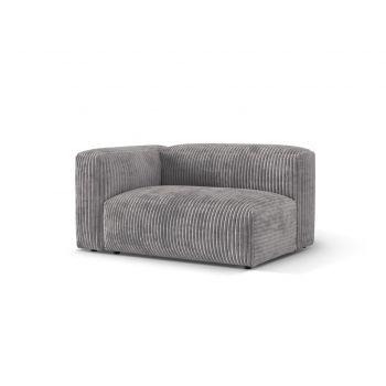 Modul stanga pentru canapea, 1 loc, Martina-212, Micadoni Home, 160x106x75 cm, velur, gri deschis