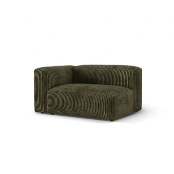Modul stanga pentru canapea, 1 loc, Martina-212, Micadoni Home, 160x106x75 cm, velur, verde muschi