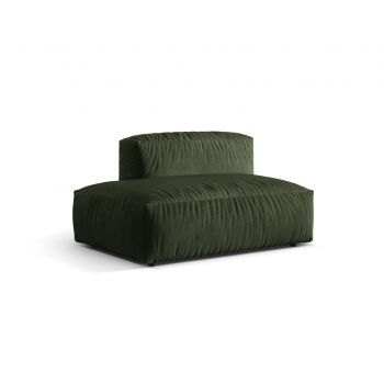 Modul stanga pentru canapea, 2 locuri, Martina-120, Micadoni Home, 133x106x75 cm, catifea, verde
