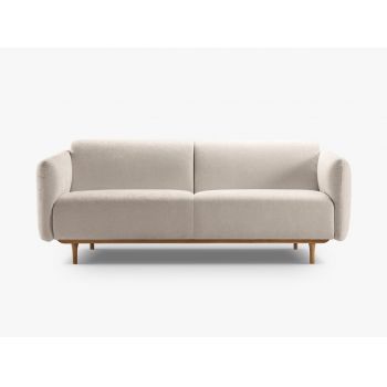 Canapea 2 locuri, Noomi-215, Micadoni Home, 162x94x75 cm, tesatura structurata chenille, bej