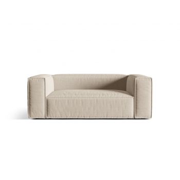 Canapea 2 locuri, Nuria-215, Micadoni Home, 170x110x72 cm, tesatura structurata chenille, bej
