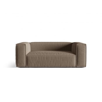 Canapea 2 locuri, Nuria-215, Micadoni Home, 170x110x72 cm, tesatura structurata chenille, cappuccino