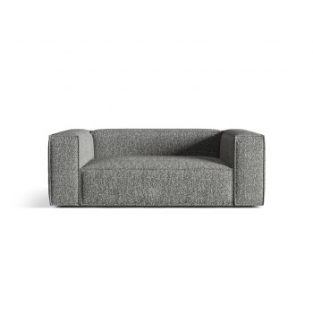 Canapea 2 locuri, Nuria-260, Micadoni Home, 170x110x72 cm, tesatura boucle, grafit