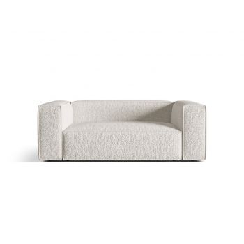 Canapea 2 locuri, Nuria-260, Micadoni Home, 170x110x72 cm, tesatura boucle, gri bej melange