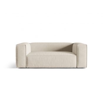 Canapea 2 locuri, Nuria-88, Micadoni Home, 170x110x72 cm, catifea, bej