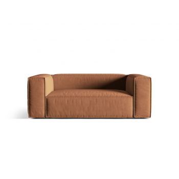 Canapea 2 locuri, Nuria-88, Micadoni Home, 170x110x72 cm, catifea, miere