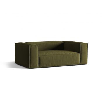 Canapea 2 locuri, Nuria-88, Micadoni Home, 170x110x72 cm, catifea, verde moss melange