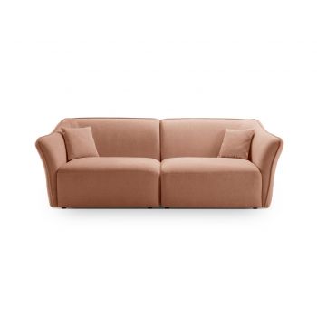 Canapea 3 locuri, Hailey, Micadoni Home, 206x102x79 cm, tesatura boucle, galben mustar