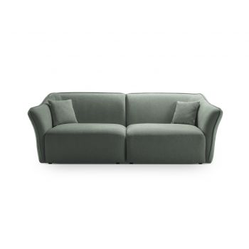 Canapea 3 locuri, Hailey, Micadoni Home, 206x102x79 cm, tesatura boucle, grafit