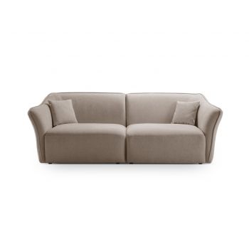 Canapea 3 locuri, Hailey, Micadoni Home, 206x102x79 cm, tesatura boucle, verde menta