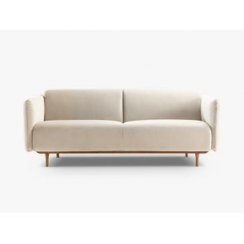 Canapea 3 locuri, Noomi-88, Micadoni Home, 196x94x75 cm, catifea, bej