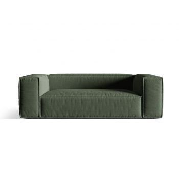 Canapea 3 locuri, Nuria-215, Micadoni Home, 210x110x72 cm, tesatura structurata chenille, verde moss