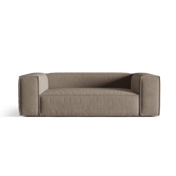 Canapea 3 locuri, Nuria-88, Micadoni Home, 210x110x72 cm, catifea, gri beton