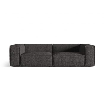 Canapea 4 locuri, Nuria-260, Micadoni Home, 250x110x72 cm, tesatura boucle, antracit