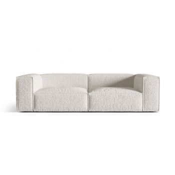 Canapea 4 locuri, Nuria-260, Micadoni Home, 250x110x72 cm, tesatura boucle, gri bej melange
