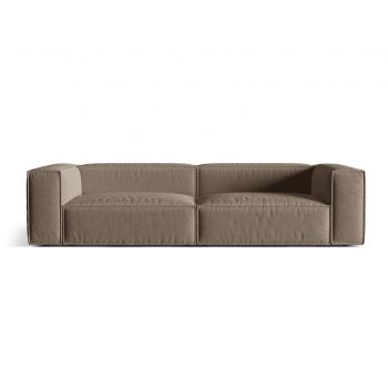 Canapea 5 locuri, Nuria-215, Micadoni Home, 290x110x72 cm, tesatura structurata chenille, cappuccino