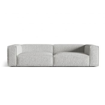 Canapea 5 locuri, Nuria-260, Micadoni Home, 290x110x72 cm, tesatura boucle, argintiu