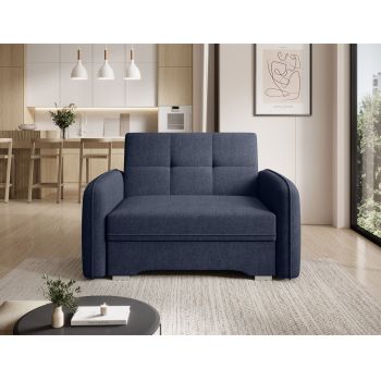 Canapea extensibila 1 loc, ELTAP, Laine, 102x109x84 cm, lemn/poliester, albastru inchis