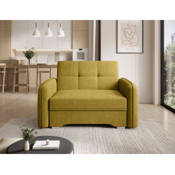 Canapea extensibila 1 loc, ELTAP, Laine, 102x109x84 cm, lemn/poliester, galben