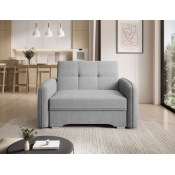 Canapea extensibila 1 loc, ELTAP, Laine, 102x109x84 cm, lemn/poliester, gri deschis