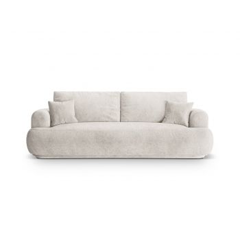 Canapea extensibila 3 locuri, Ella-193, Micadoni Home, 253x108x94 cm, tesatura structurata chenille, bej