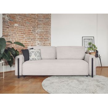 Canapea extensibila 3 locuri, ELTAP, SO-ARC-BL-18JAR, Arcadova, 244x97x97 cm, lemn/poliester, bej/negru
