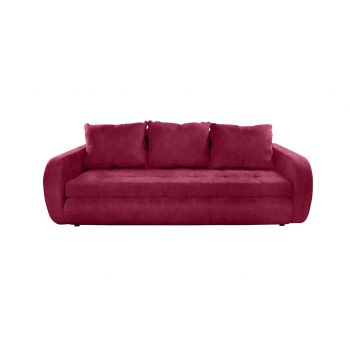 Canapea extensibila Genoa Rosu, 230x97x78 cm, cu lada de depozitare