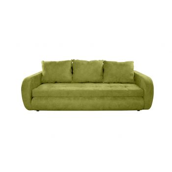 Canapea extensibila Genoa Verde, 230x97x78 cm, cu lada de depozitare