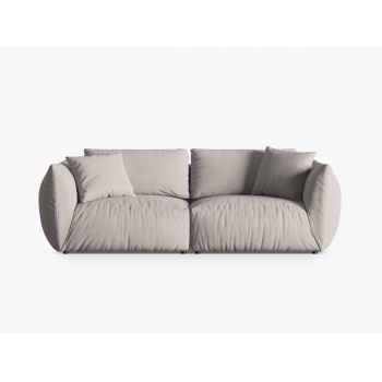 Canapea modulara 4 locuri, Chris-259, Micadoni Home, 260x100x80 cm, tesatura structurata chenille, natural