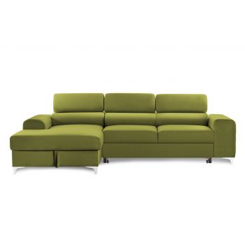 Colțar Extensibil LOFT NEW, cu lada depozitare, tetiere reglabile, 295x170x95 cm