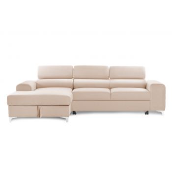 Colțar Extensibil LOFT NEW, cu lada depozitare, tetiere reglabile, 295x170x95 cm
