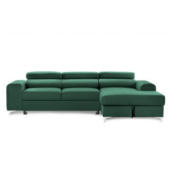 Colțar Extensibil LOFT NEW, cu lada depozitare, tetiere reglabile, 295x170x95 cm