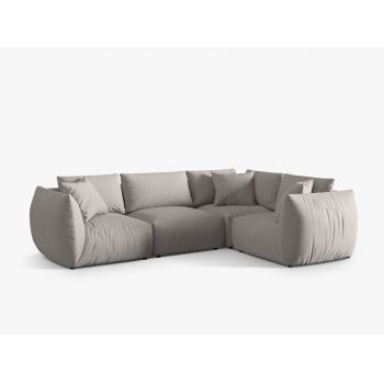 Coltar dreapta 4 locuri, Chris-259, Micadoni Home, 295x210x80 cm, tesatura structurata chenille, natural