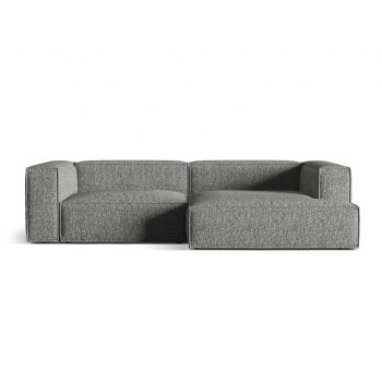 Coltar modular dreapta 4 locuri, Nuria-260, Micadoni Home, 292x147x72 cm, tesatura boucle, grafit