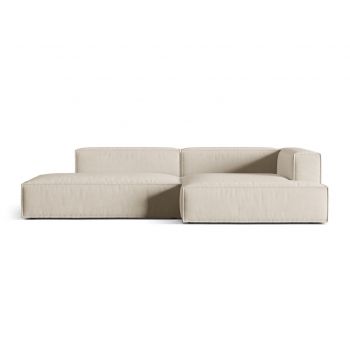 Coltar modular dreapta 4 locuri, Nuria-88, Micadoni Home, 312x147x72 cm, catifea, bej