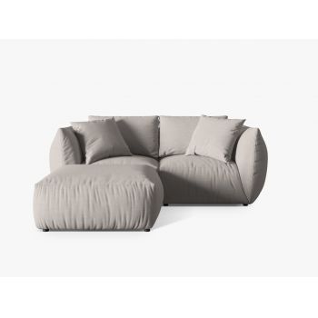 Coltar modular reversibil 4 locuri, Chris-259, Micadoni Home, 220x200x80 cm, tesatura structurata chenille, natural