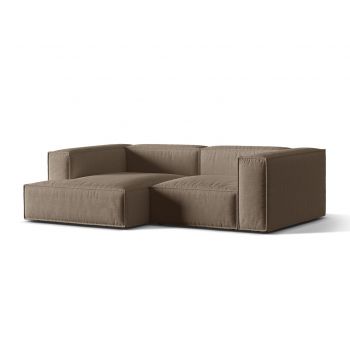 Coltar modular stanga 3 locuri, Nuria-215, Micadoni Home, 252x147x72 cm, tesatura structurata chenille, cappuccino